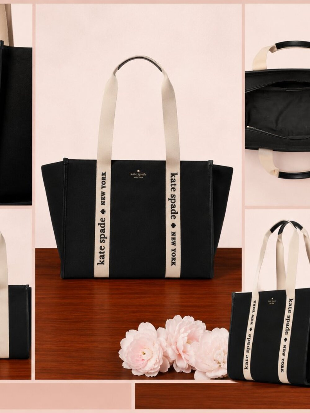 Kate Spade Canvas Large Tote Shoulder Bag Purse